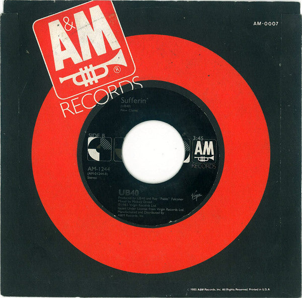 UB40 : Red Red Wine (7", Single, RE, Styrene, Car)