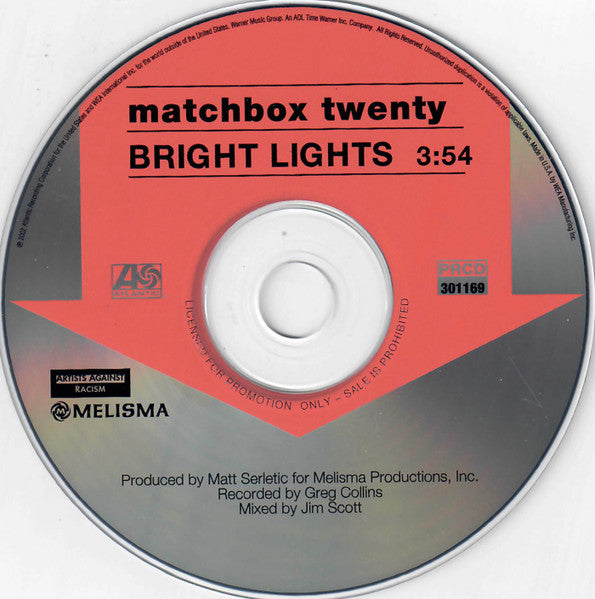 Matchbox Twenty : Bright Lights (CD, Single, Promo)