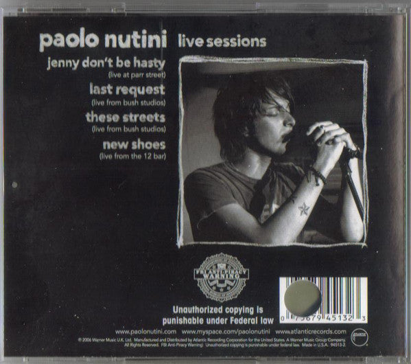 Paolo Nutini : Live Sessions (CD, EP, Ltd)