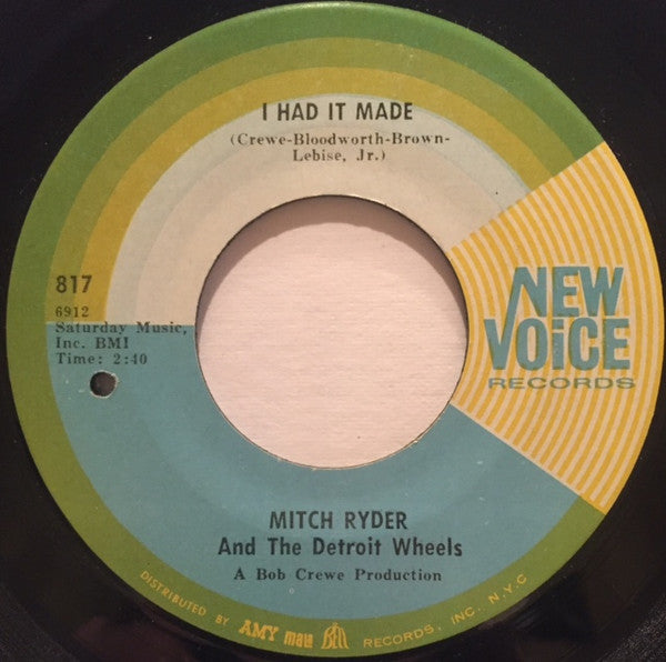 Mitch Ryder & The Detroit Wheels : Devil With A Blue Dress On & Good Golly Miss Molly (7")