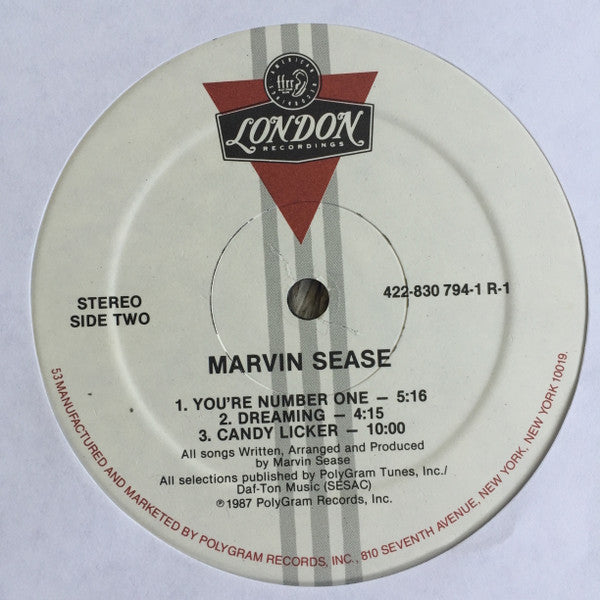 Marvin Sease : Marvin Sease (LP, Album, Hau)