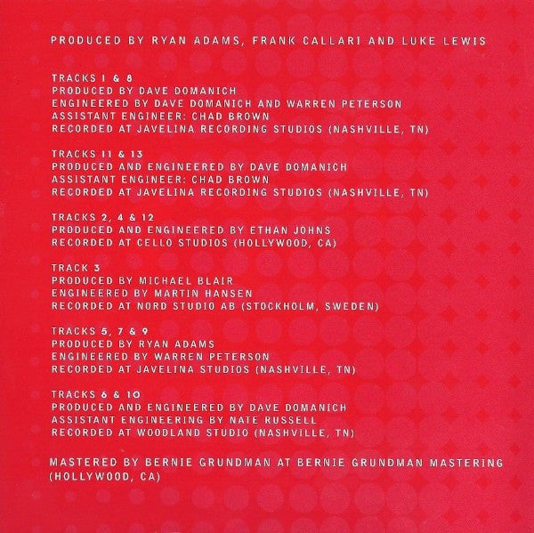 Ryan Adams : Demolition (CD, Album)
