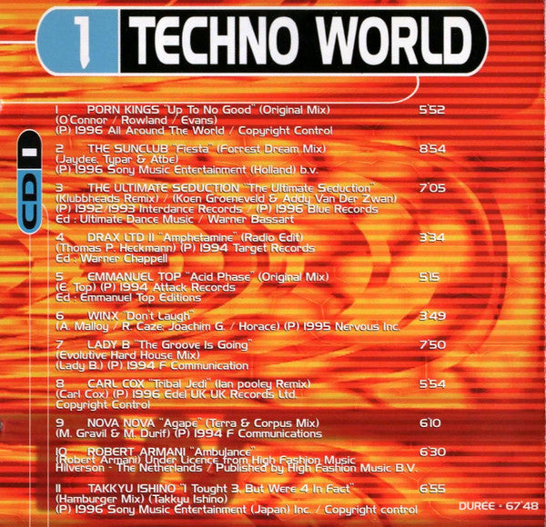 Various : Techno World 1 (2xCD, Comp)