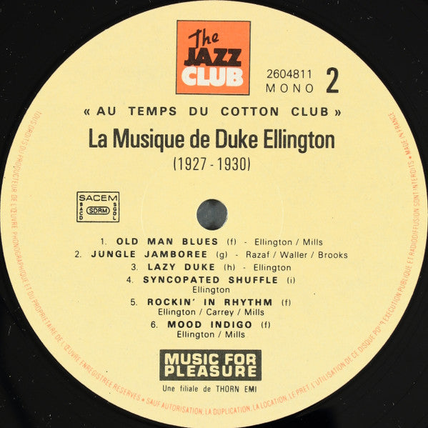 Duke Ellington : Au Temps du Cotton Club (LP, Comp, Mono)