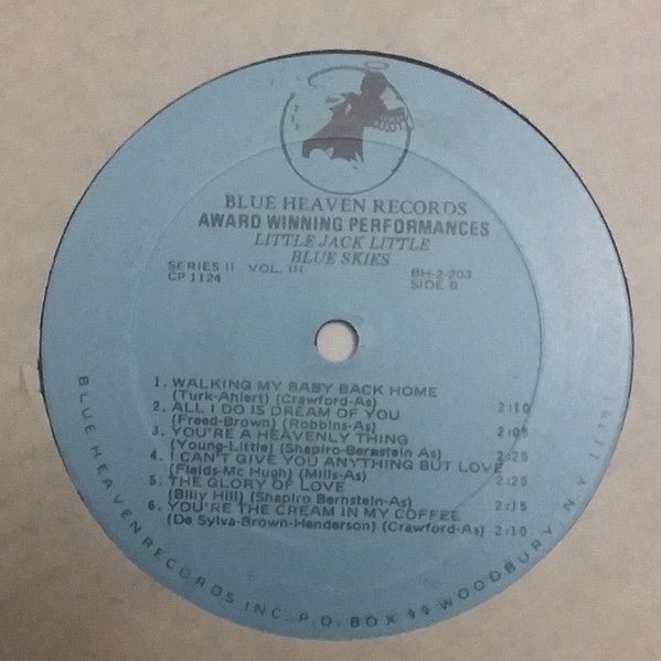 Little Jack Little : Award Winning Performances - Blue Skies (LP, Album)