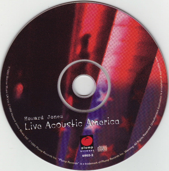 Howard Jones : Live Acoustic America (CD)