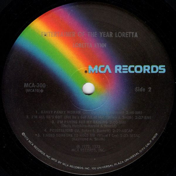 Loretta Lynn : Entertainer Of The Year - Loretta (LP, Album, Pin)