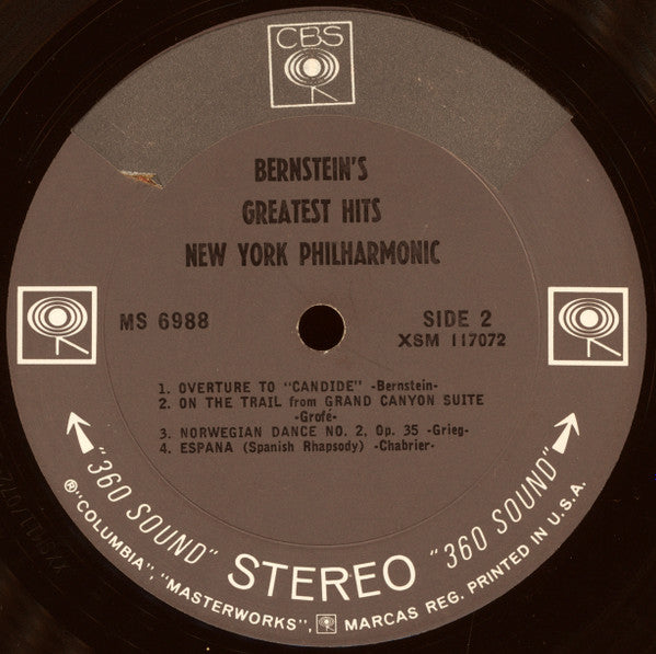 Leonard Bernstein : Bernstein's Greatest Hits New York Philharmonic (LP, Comp, 360)
