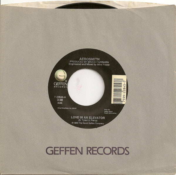 Aerosmith : Love In An Elevator (7", Single, Com)