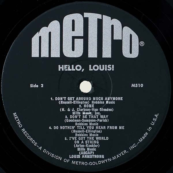 Louis Armstrong : Hello, Louis! (LP, Comp, Mono)