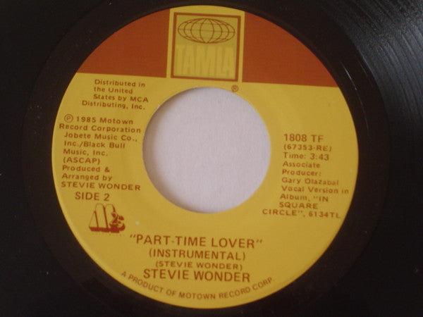 Stevie Wonder : Part-Time Lover (7", Single)