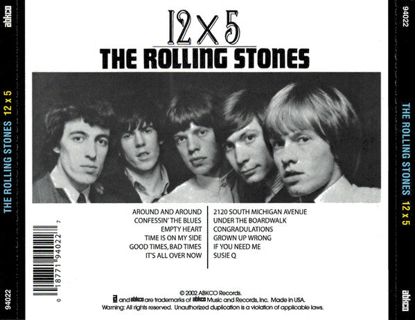 The Rolling Stones : 12 x 5 (CD, Album, RE, RM, Son)