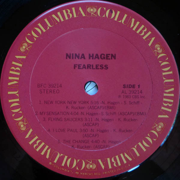 Nina Hagen : Fearless (LP, Album, Car)