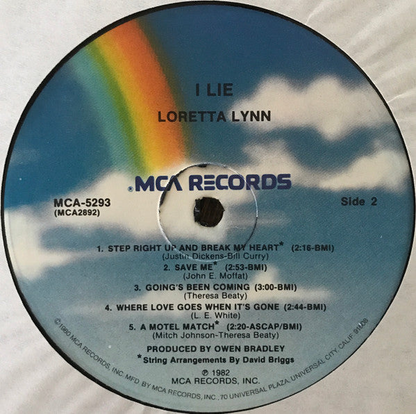 Loretta Lynn : I Lie (LP, Album, Pin)