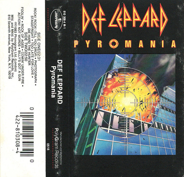 Def Leppard : Pyromania (Cass, Album, 72)