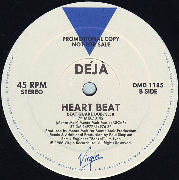 Déjà : Heart Beat (12", Promo)