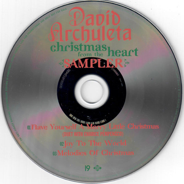 David Archuleta : Christmas From The Heart Sampler (CD, Promo, Smplr)