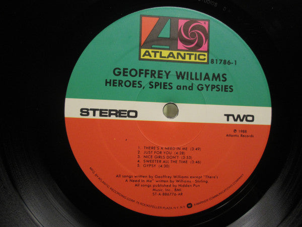 Geoffrey Williams : Heroes, Spies And Gypsies (LP, Album)