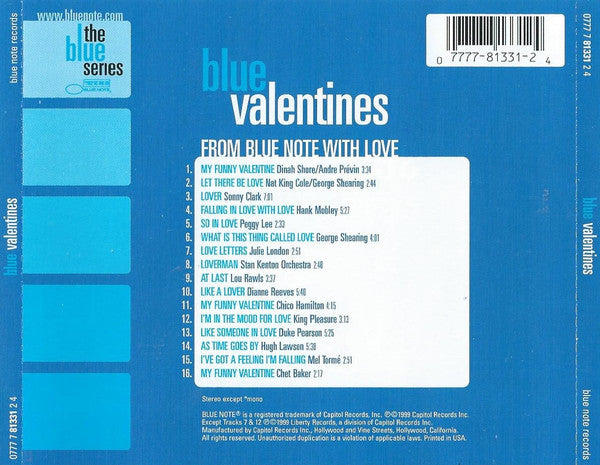 Various : Blue Valentines - From Blue Note With Love (CD, Comp)