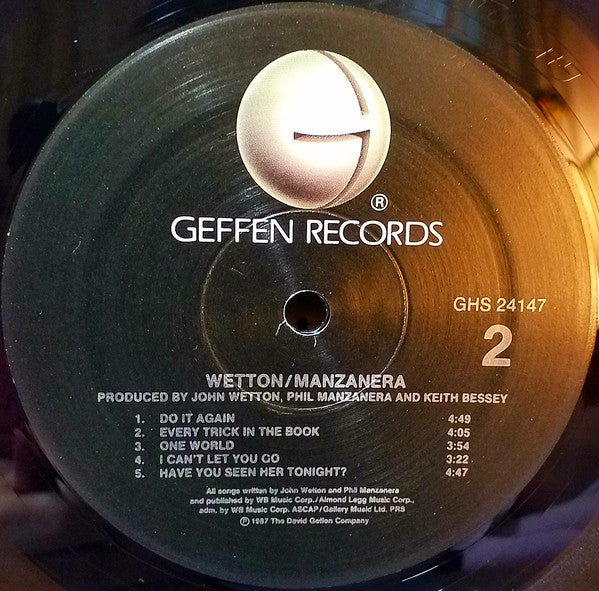 John Wetton / Phil Manzanera : Wetton/Manzanera (LP, Album, SRC)