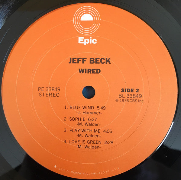 Jeff Beck : Wired (LP, Album, Pit)