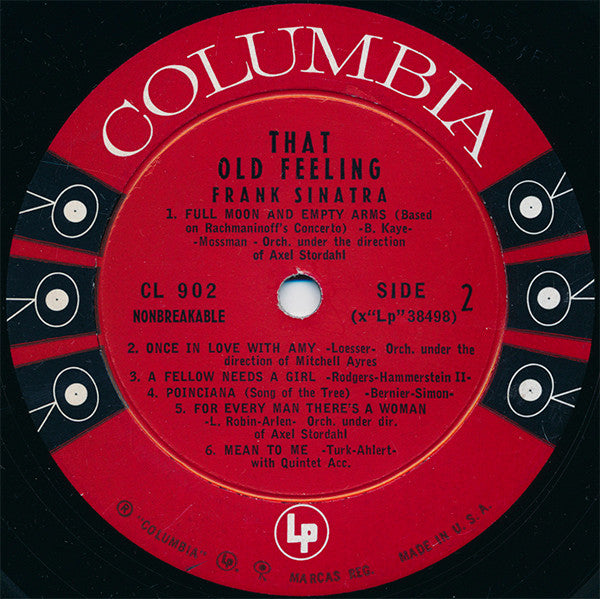 Frank Sinatra : That Old Feeling (LP, Comp, Mono)