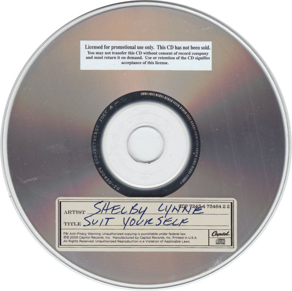 Shelby Lynne : Suit Yourself (CD, Album, Promo)