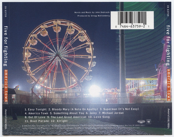 Five For Fighting : America Town (CD, Album)