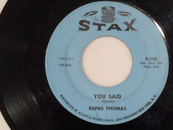 Rufus Thomas : Walking The Dog / You Said (7", Single)