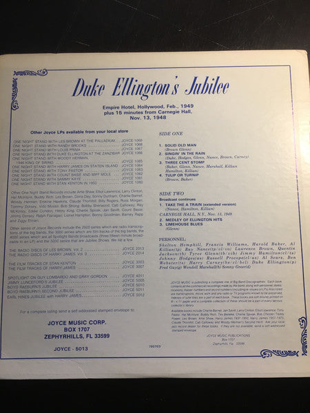 Duke Ellington : Duke Ellington's Jubilee (LP, Album, Mono)
