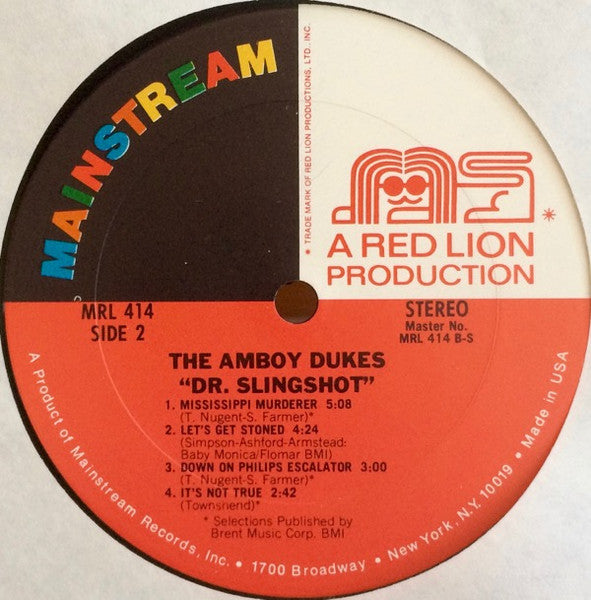 The Amboy Dukes : Dr. Slingshot (LP, Comp, RE)
