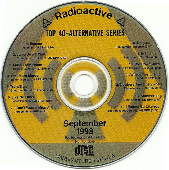 Various : Radioactive Top 40 & Alternative Series #06 (September 1998) (CD, Comp, Promo)