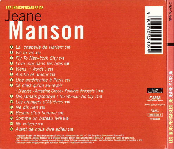 Jeane Manson : Les Indispensables (CD, Comp)