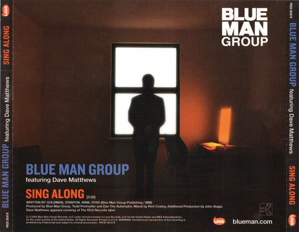 Blue Man Group feat. Dave Matthews : Sing Along (CD, Single, Promo)
