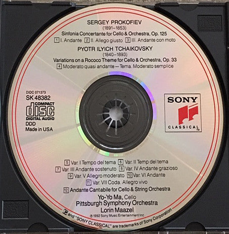 Yo-Yo Ma, Pittsburgh Symphony Orchestra, Lorin Maazel : Prokofiev: Sinfonia Concertante (CD)