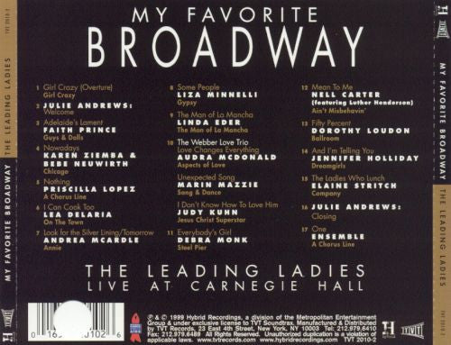 American Theatre Orchestra : My Favorite Broadway - The Leading Ladies (CD, Album)
