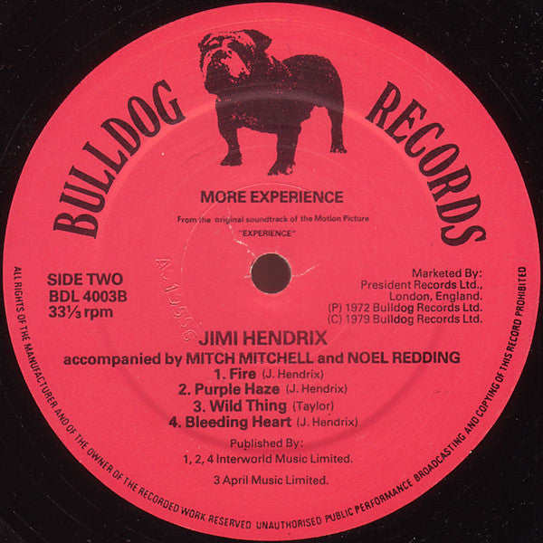 Jimi Hendrix Accompanied By Mitch Mitchell And Noel Redding : More Experience (Volume Two) (LP)