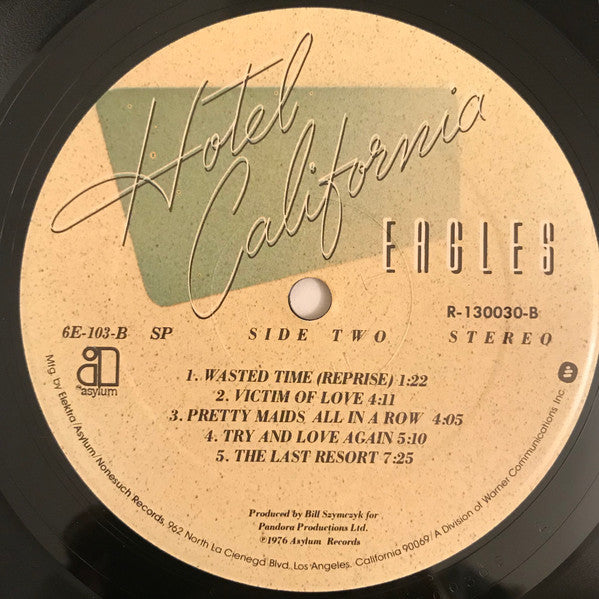 Eagles : Hotel California (LP, Album, Club, RE, RCA)