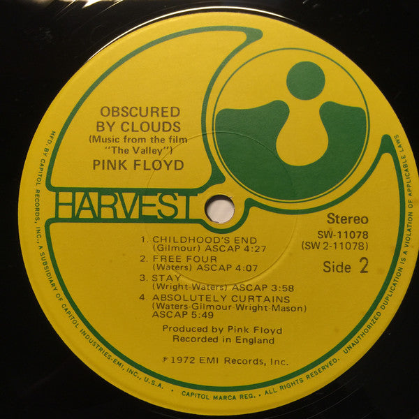 Pink Floyd : Obscured By Clouds (LP, Album, RE, Jac)