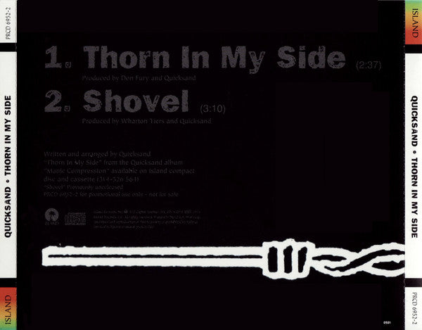 Quicksand (3) : Thorn In My Side (CD, Single, Promo)