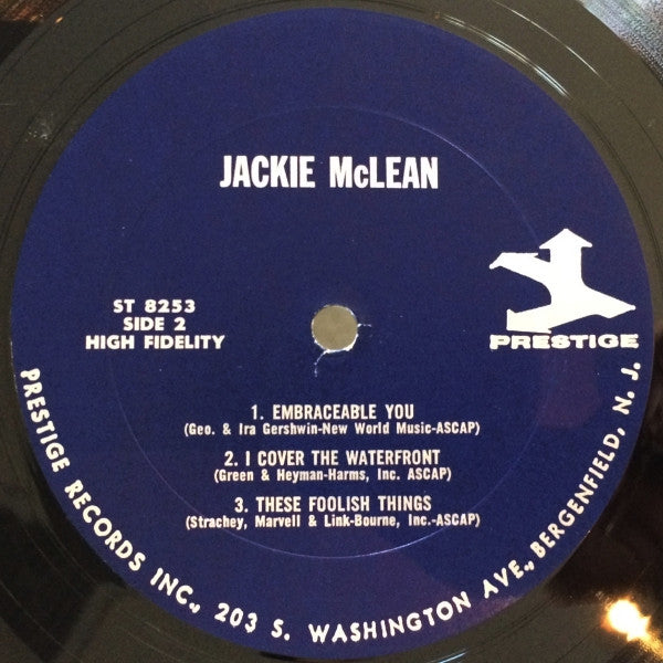 Jackie McLean : A Long Drink Of The Blues (LP, Album, Mono, RE)