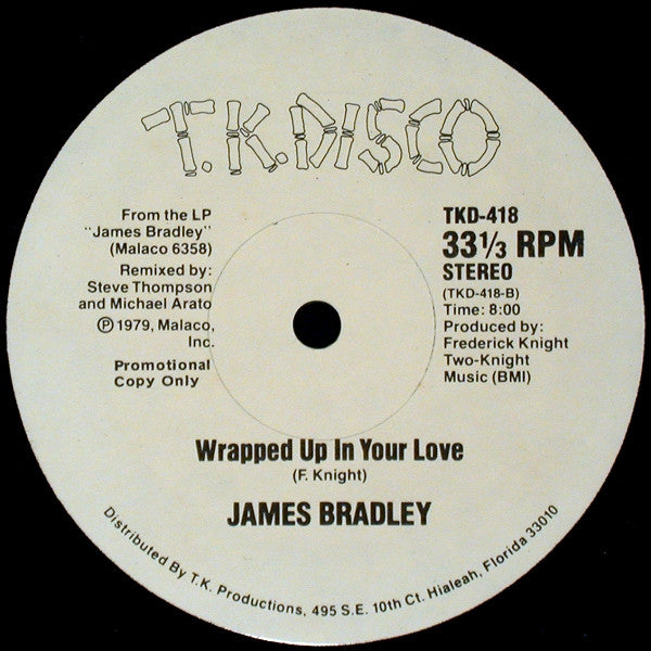 James Bradley (2) : Let's Paint The Town / Wrapped Up In Your Love (12", Promo)