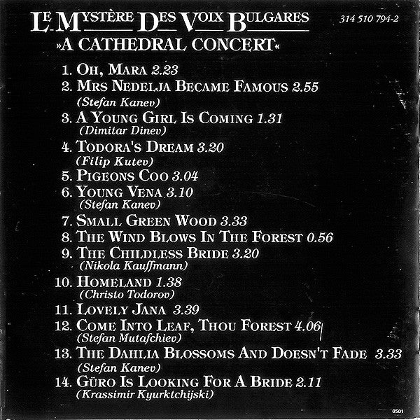 Le Mystère Des Voix Bulgares : A Cathedral Concert (CD)