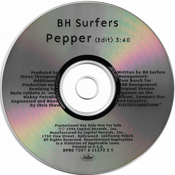 Butthole Surfers : Pepper (CD, Single, Promo)