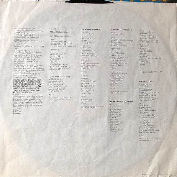 Sister Sledge : All American Girls (LP, Album, SP)