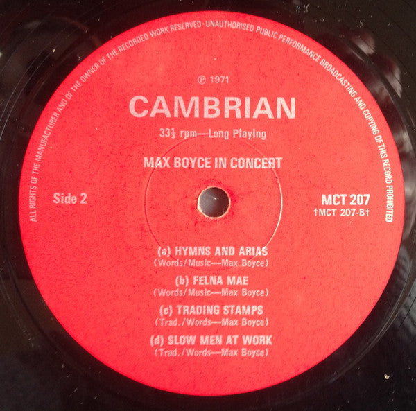 Max Boyce : In Session (LP)