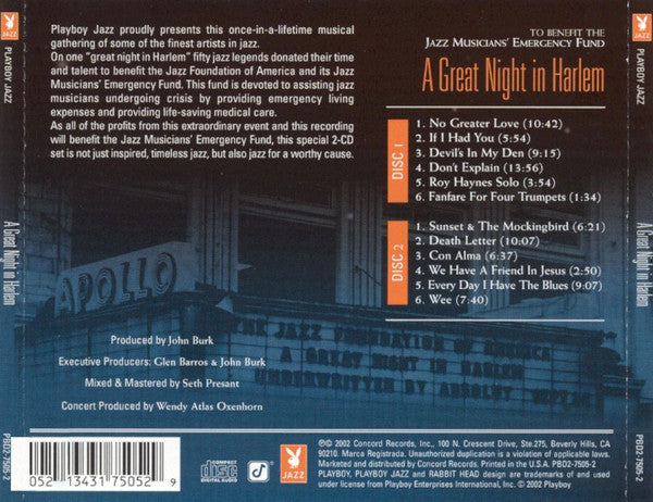 Various : A Great Night in Harlem (2xCD, Album)