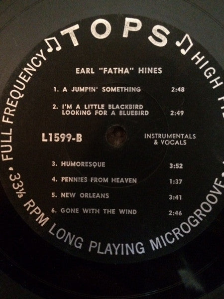 Earl Hines : The Incomparable Earl "Fatha" Hines (LP, Album)
