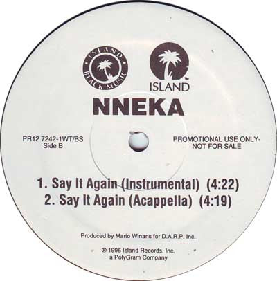 Nneka Morton : Say It Again (12", Promo)