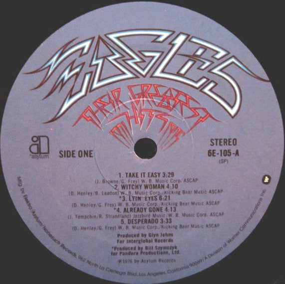 Eagles : Their Greatest Hits 1971-1975 (LP, Comp, RP, Emb)